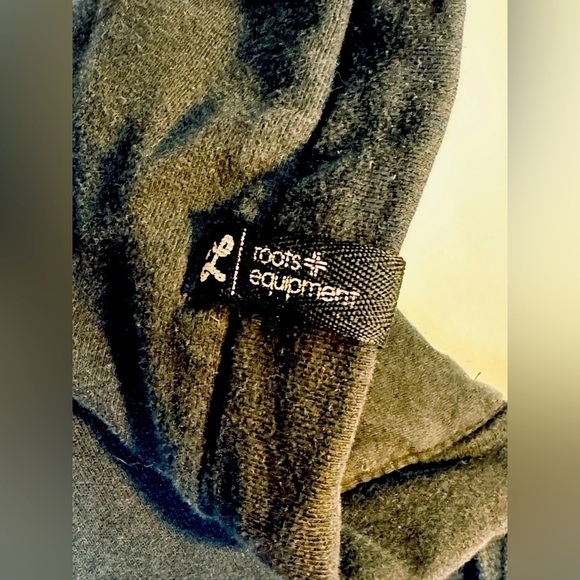 2XL LRG roots equipment zip up thick hoodie black with white logo 2 pockets - Picture 6 of 13